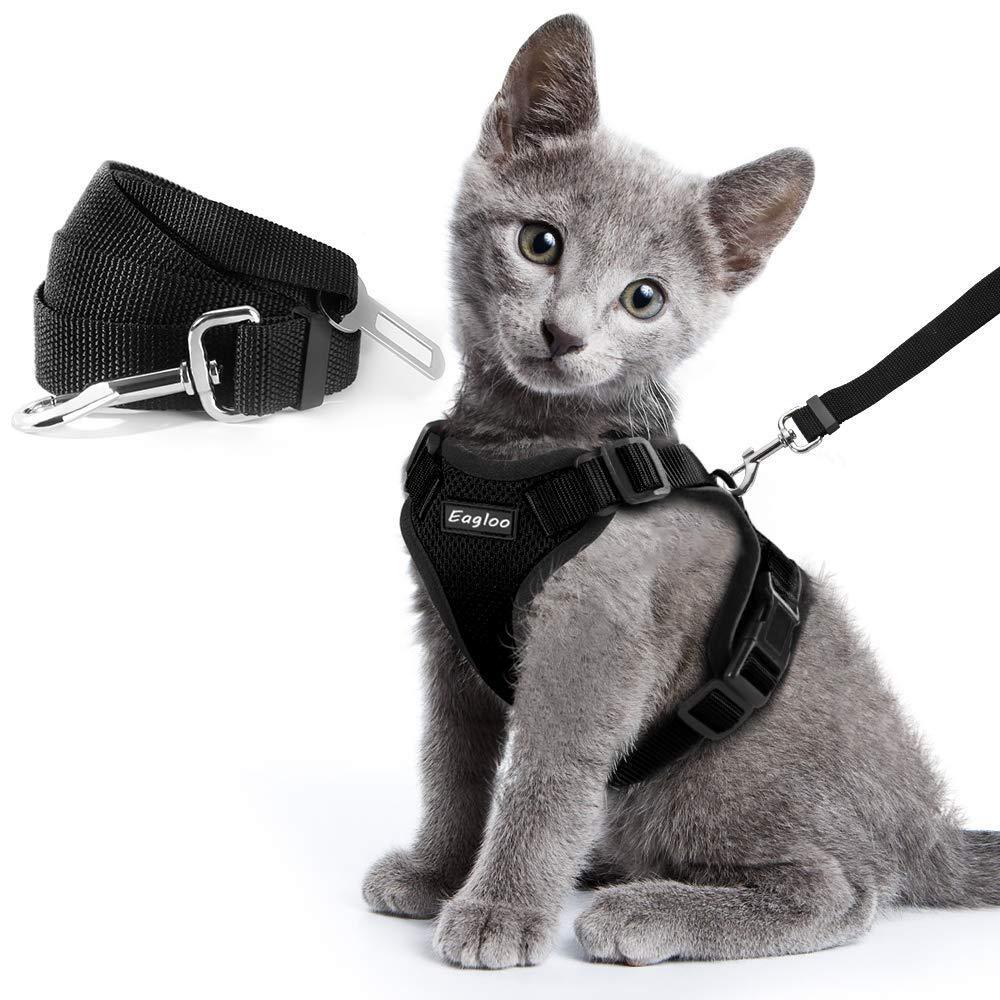EscapeGuard sikkerhetssele med bilbeltefeste til katt – justerbar, refleks og rømningssikker 🐾