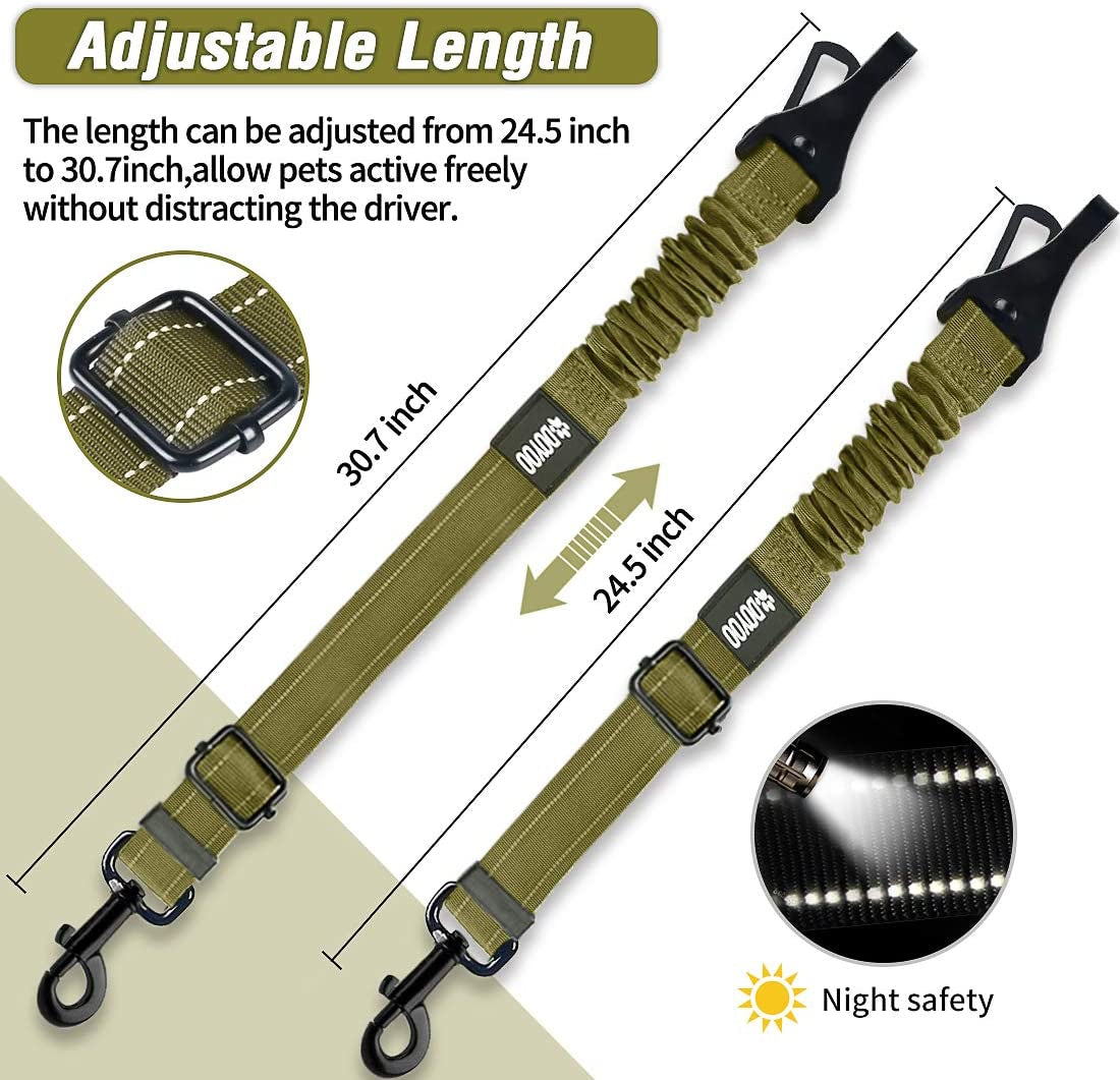 Justerbart sikkerhetsbelte til hund i bil